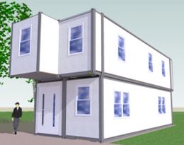 Stacked Conex Apartment Units